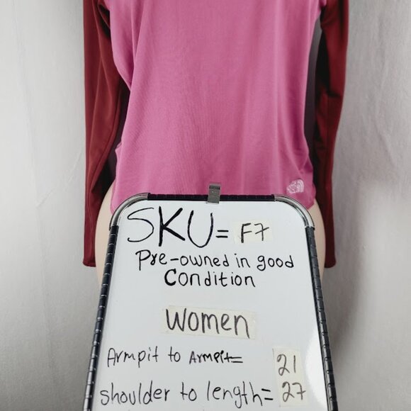 The North Face Women's Burgundy Pink Crew Neck Active Training T-Shirt Size L - Picture 11 of 11